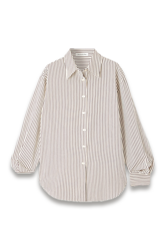Peri Striped Lyocell-blend Twill Shirt