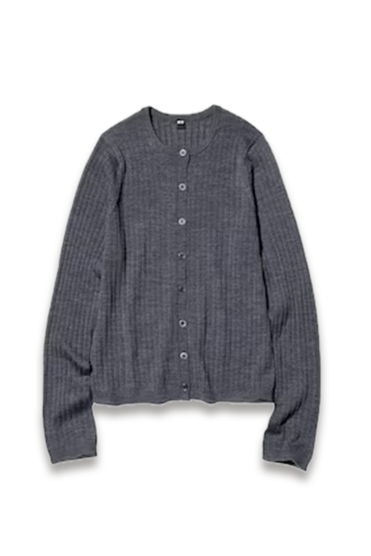 100% Merino Ribbed Crew Neck Short Cardigan