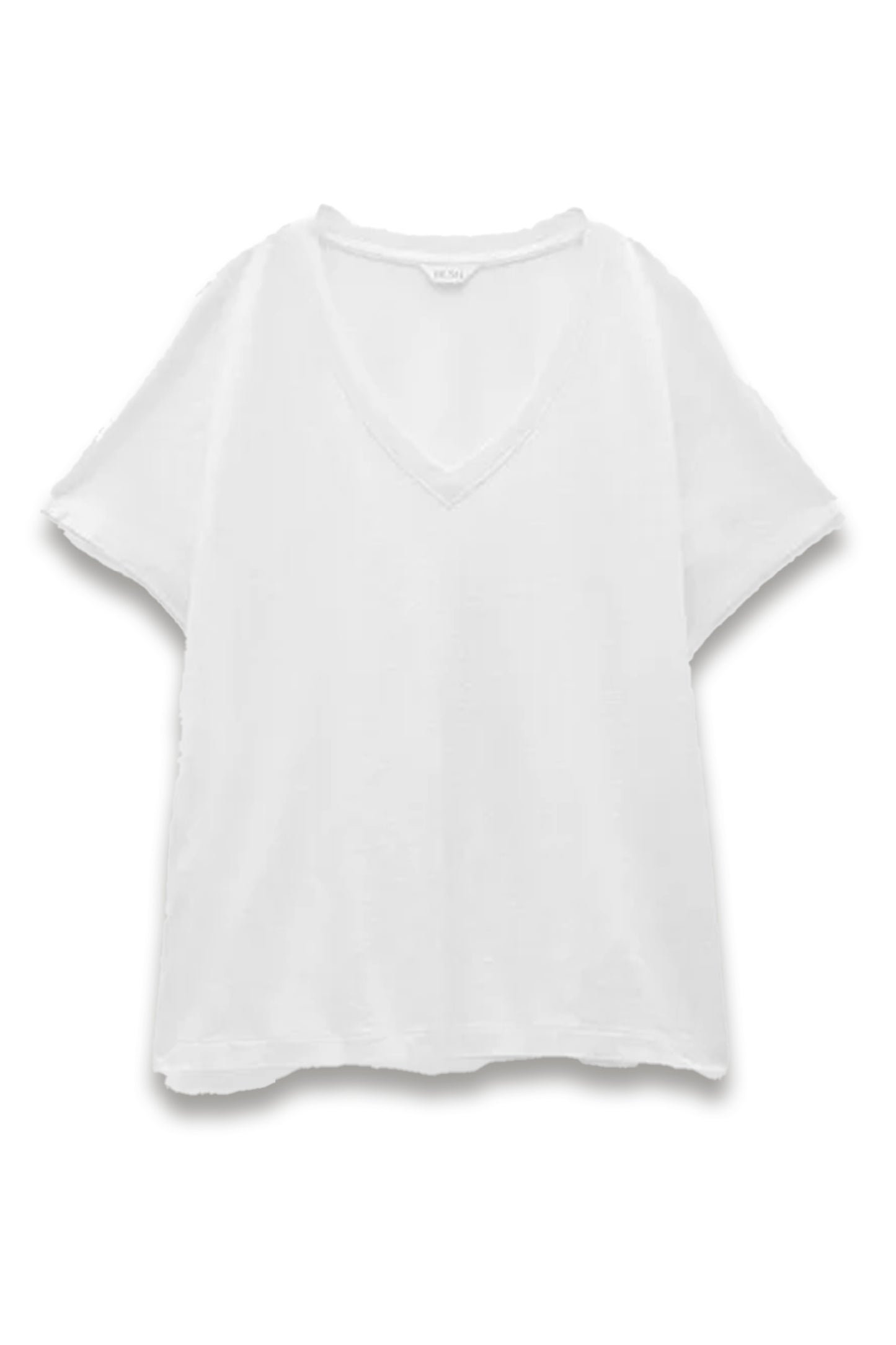 Rosalia Linen Blend V Neck T-Shirt