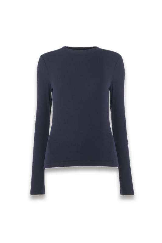 Navy Essential Ribbed Crew