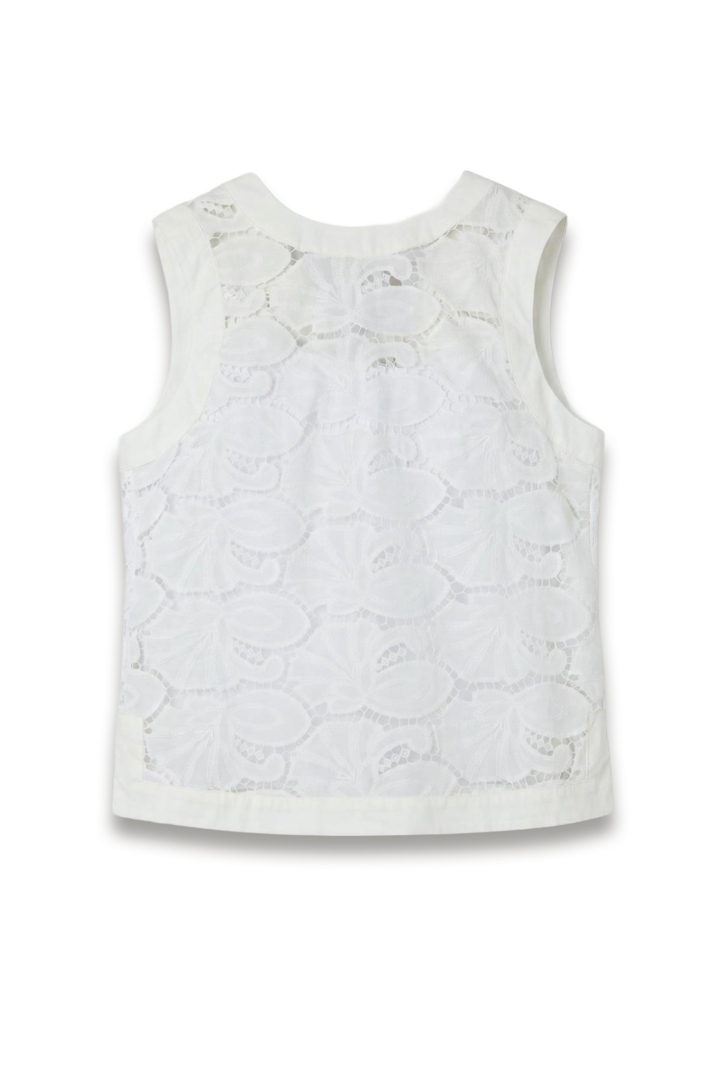 Cotton Cutwork Woven Shell Top