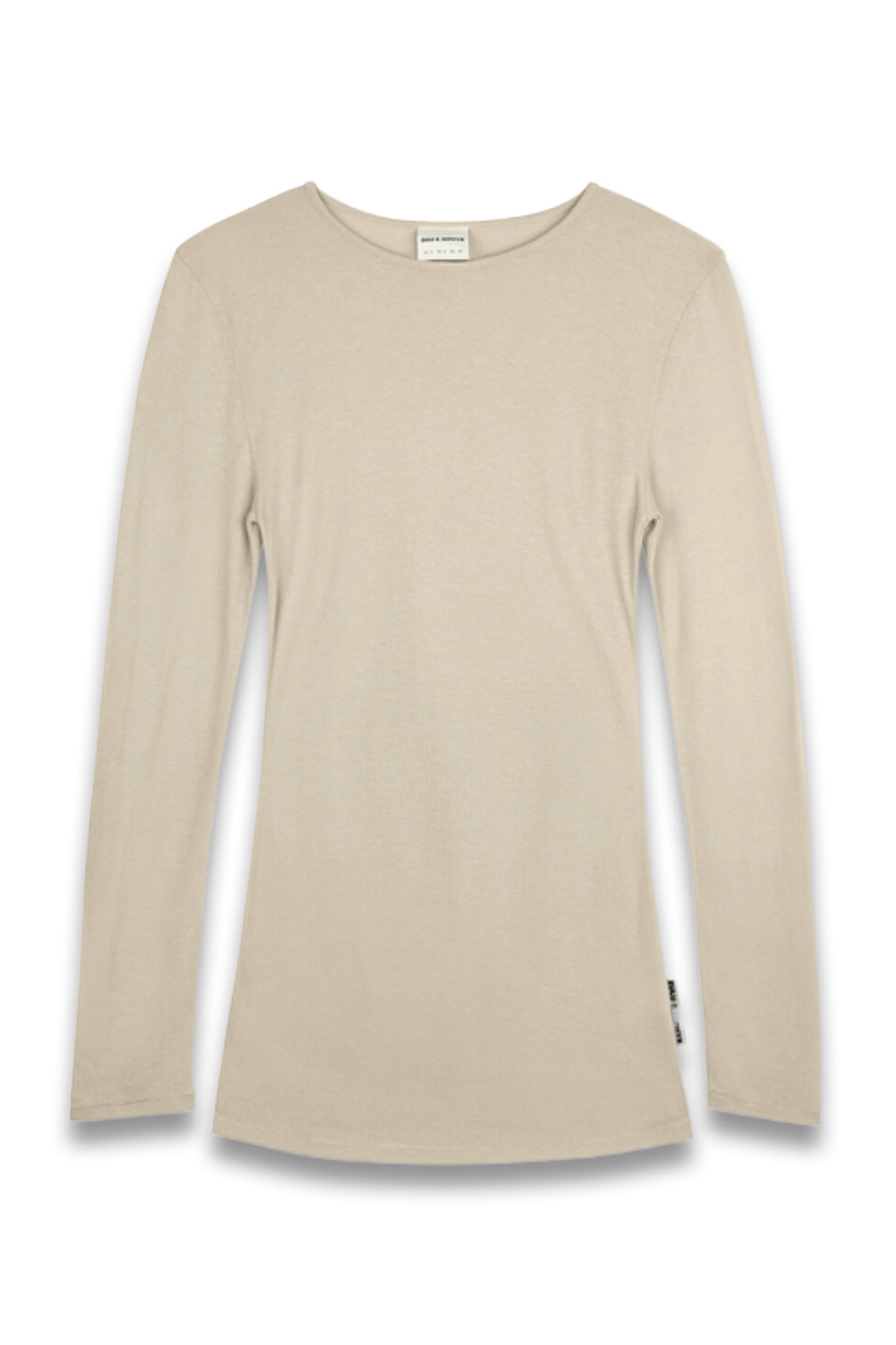 Rib Hemp Jersey Long Sleeve Top