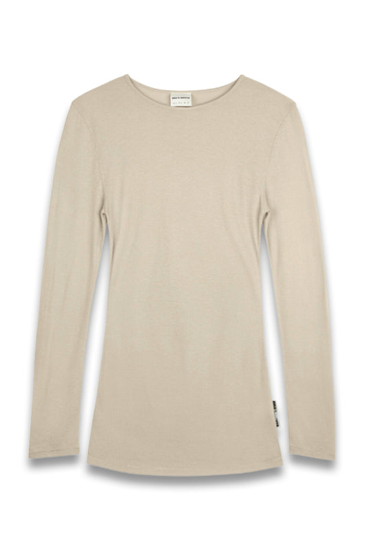Rib Hemp Jersey Long Sleeve Top