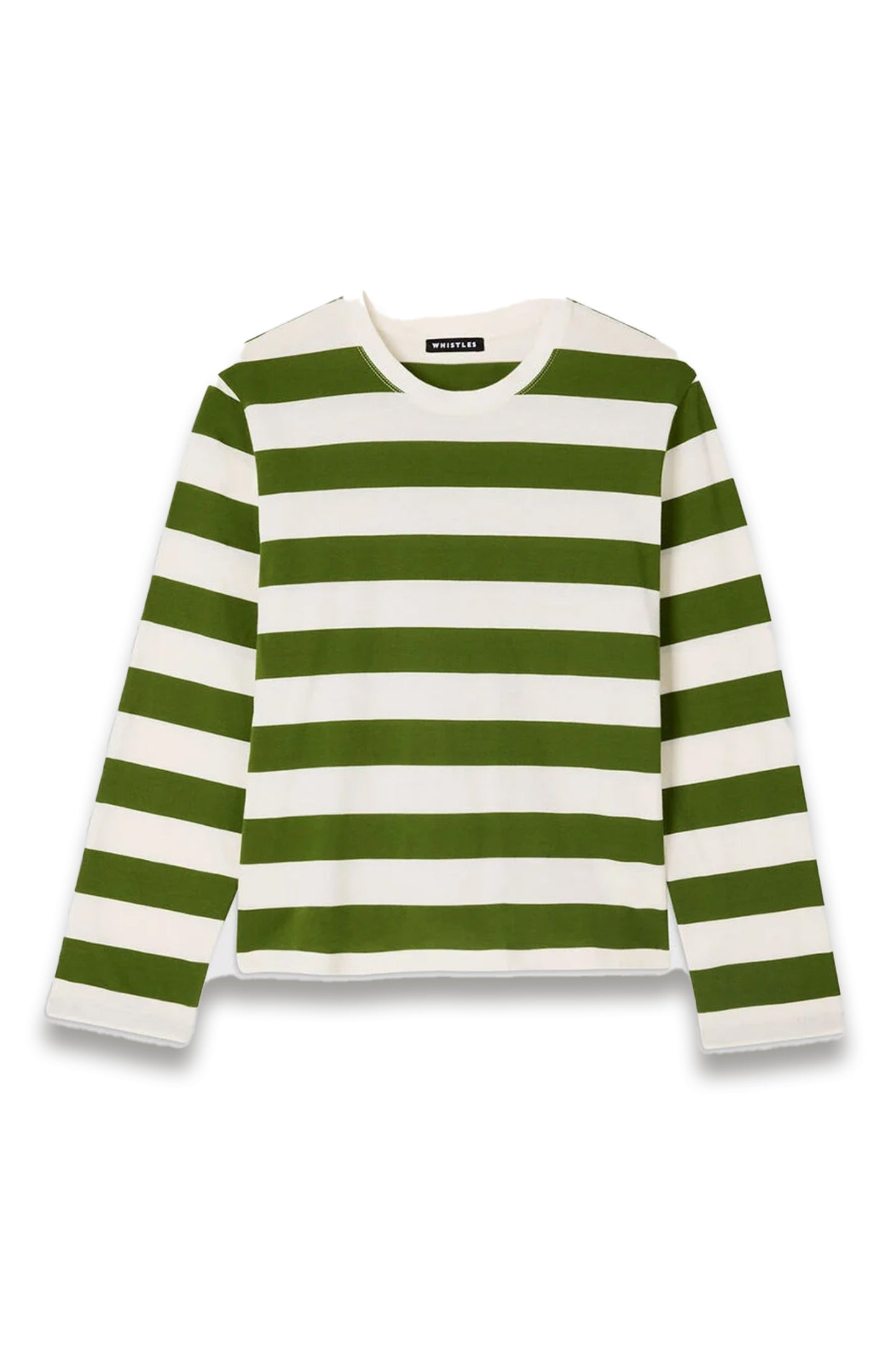 Green Relaxed Stripe Long Sleeve Tee