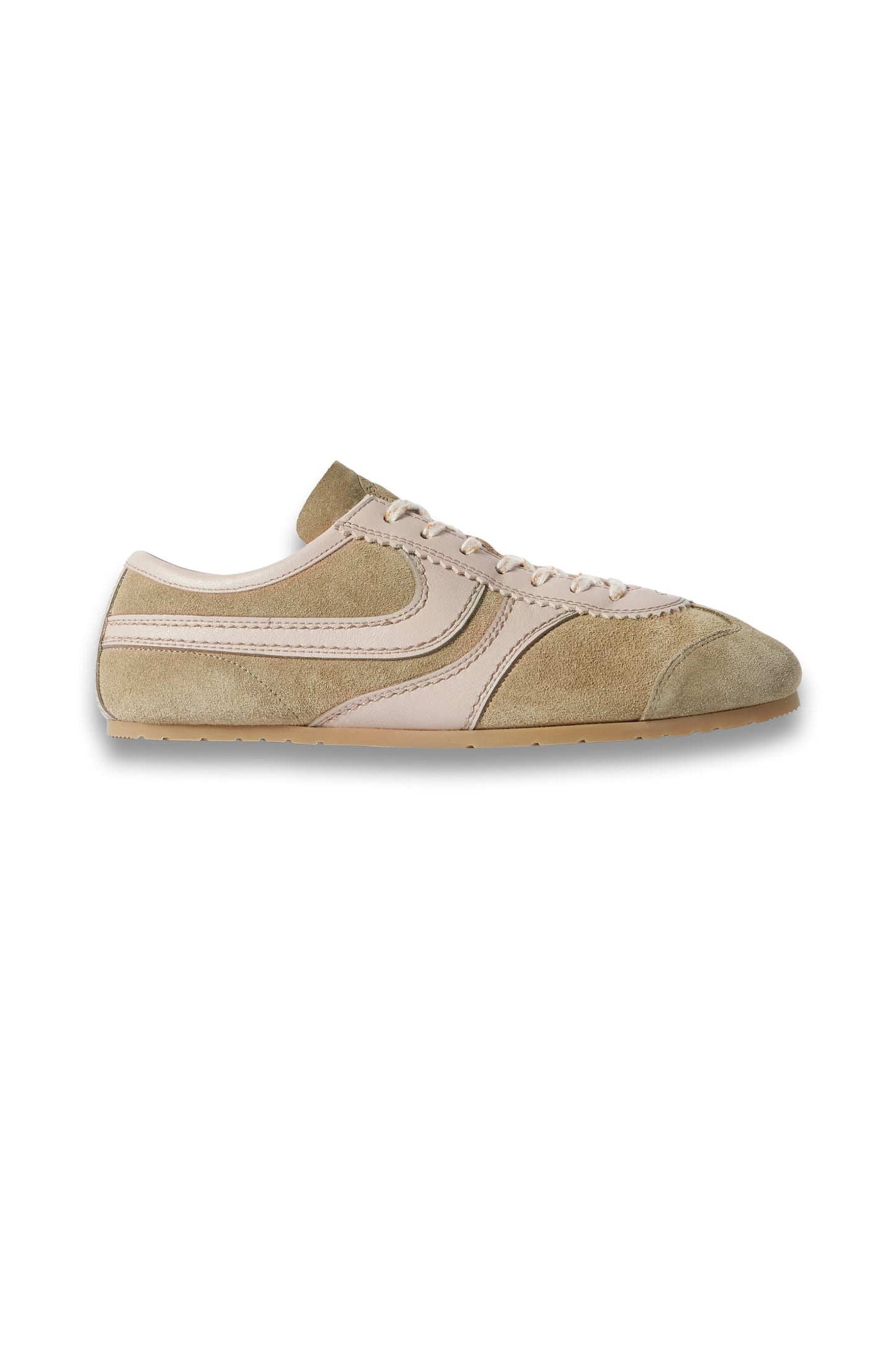 Leather-trimmed Suede Sneakers