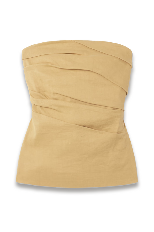 Izel Linen Bandeau Top