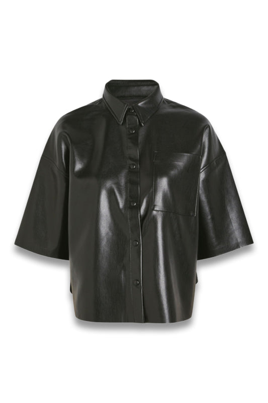 Frances Faux-leather Shirt