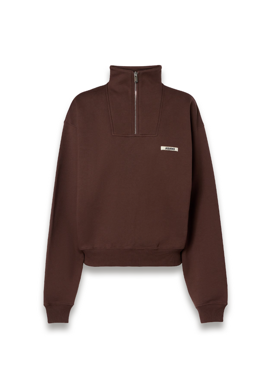 Cotton Fleece Half-zip Sweater