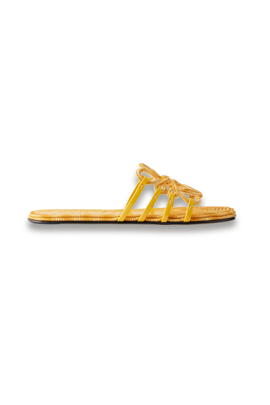 + Paula's Ibiza Leather-trimmed Embroidered Canvas Slides