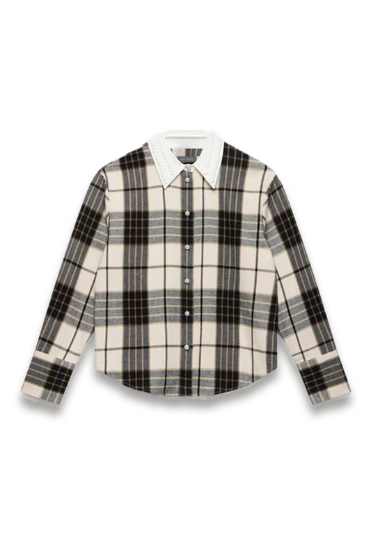 Neutral Checked Cotton Shirt
