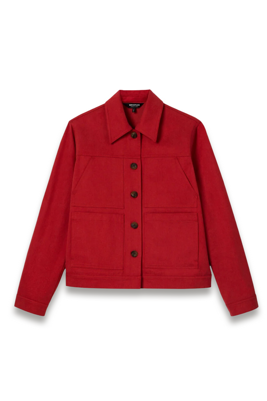 Red Mia Pocket Detail Jacket
