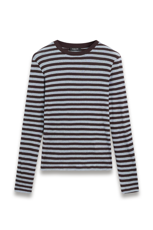 Cotton-blend Striped Long-sleeve T-shirt