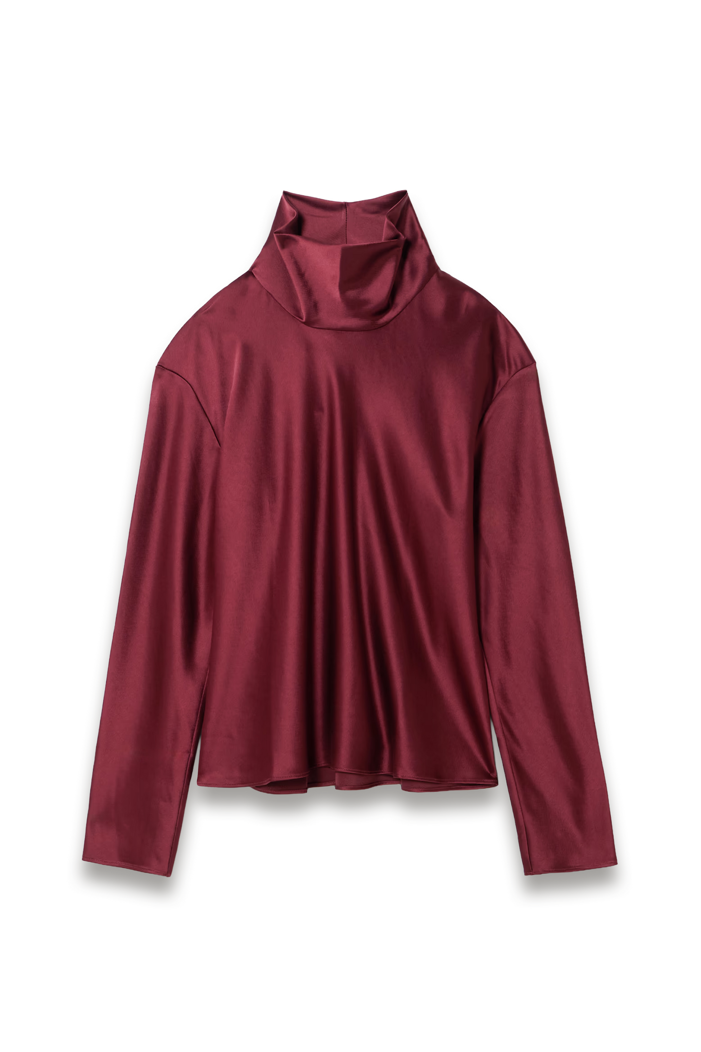 Barb Draped Satin Blouse
