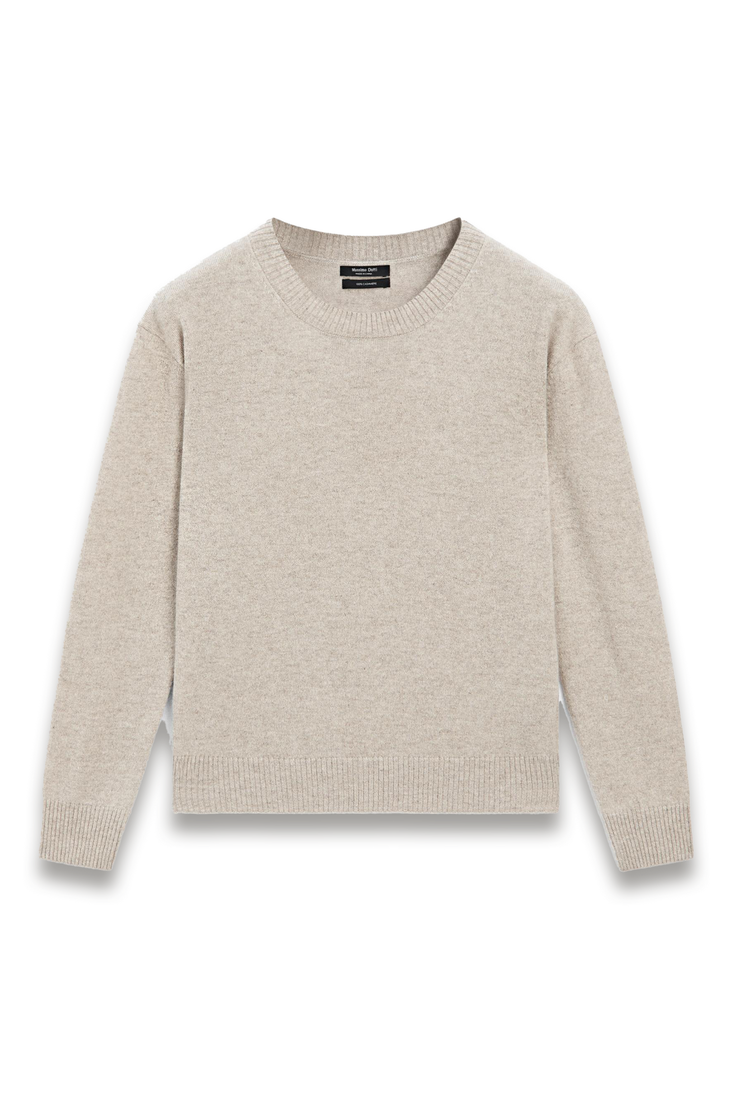 100% Cashmere Crew-neck Sweater in Mink