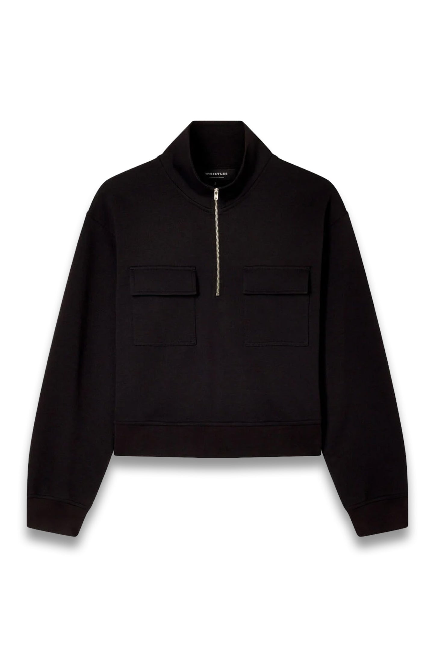 Black Funnel Quarter-zip Sweat