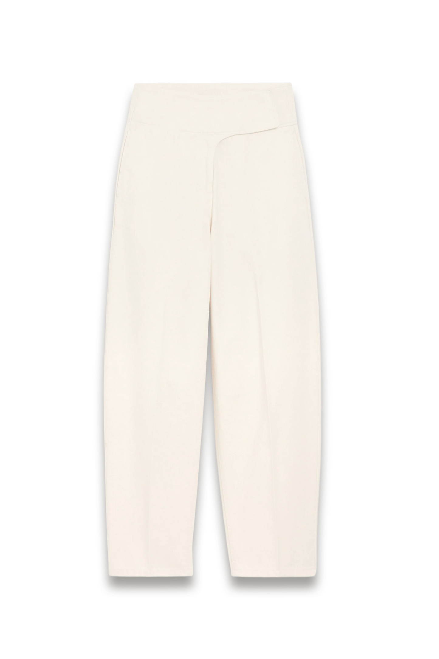 White Cotton Wrap Ballon Fit Jeans