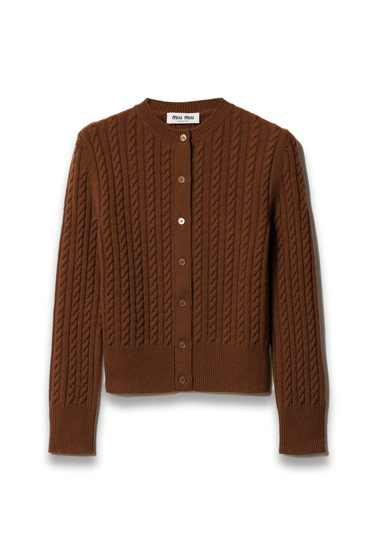 Cable-knit Cashmere Cardigan