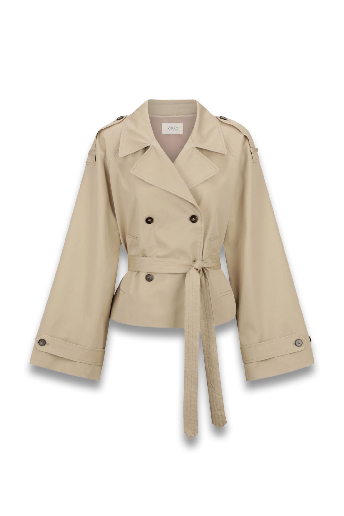 Gabriel Natural Cropped Trench Coat