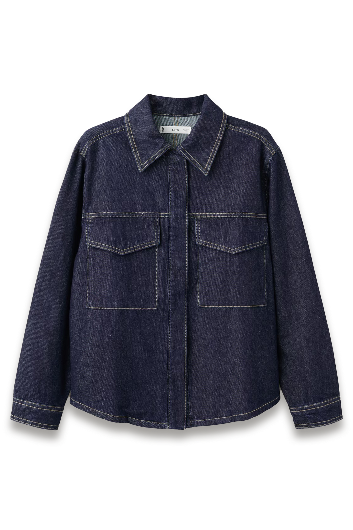 Denim Shirt with Flap Pockets