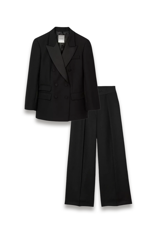 Tuxedo Double-Breasted Wool-Blend Jacket and Trousers