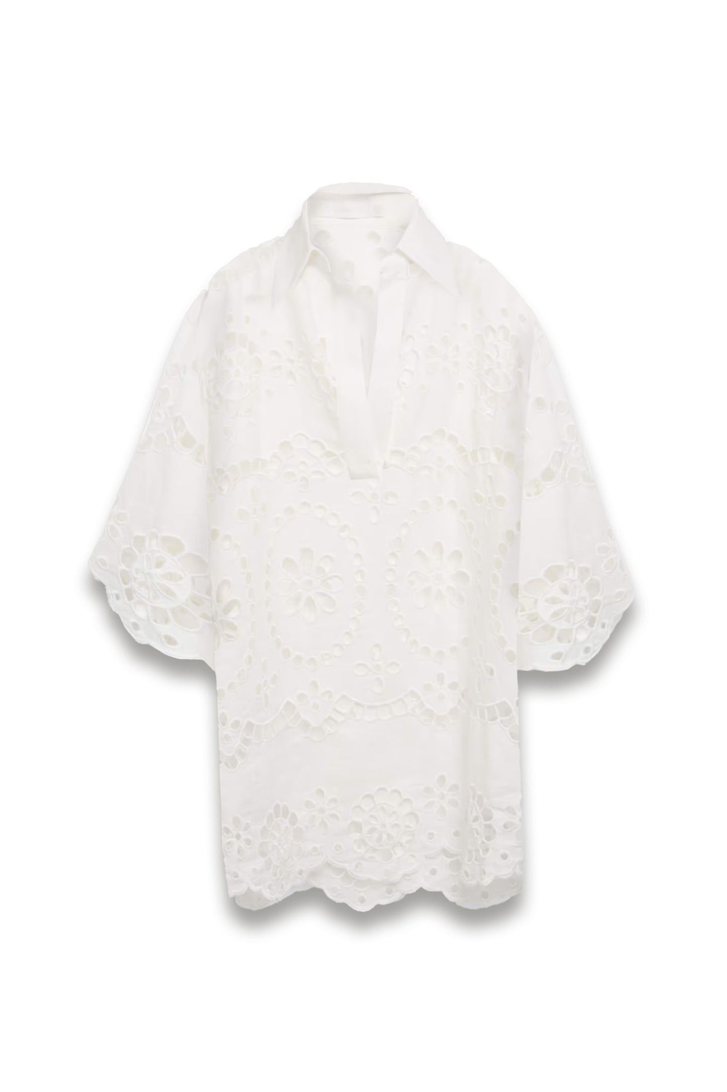 Broderie Anglaise Linen Tunic