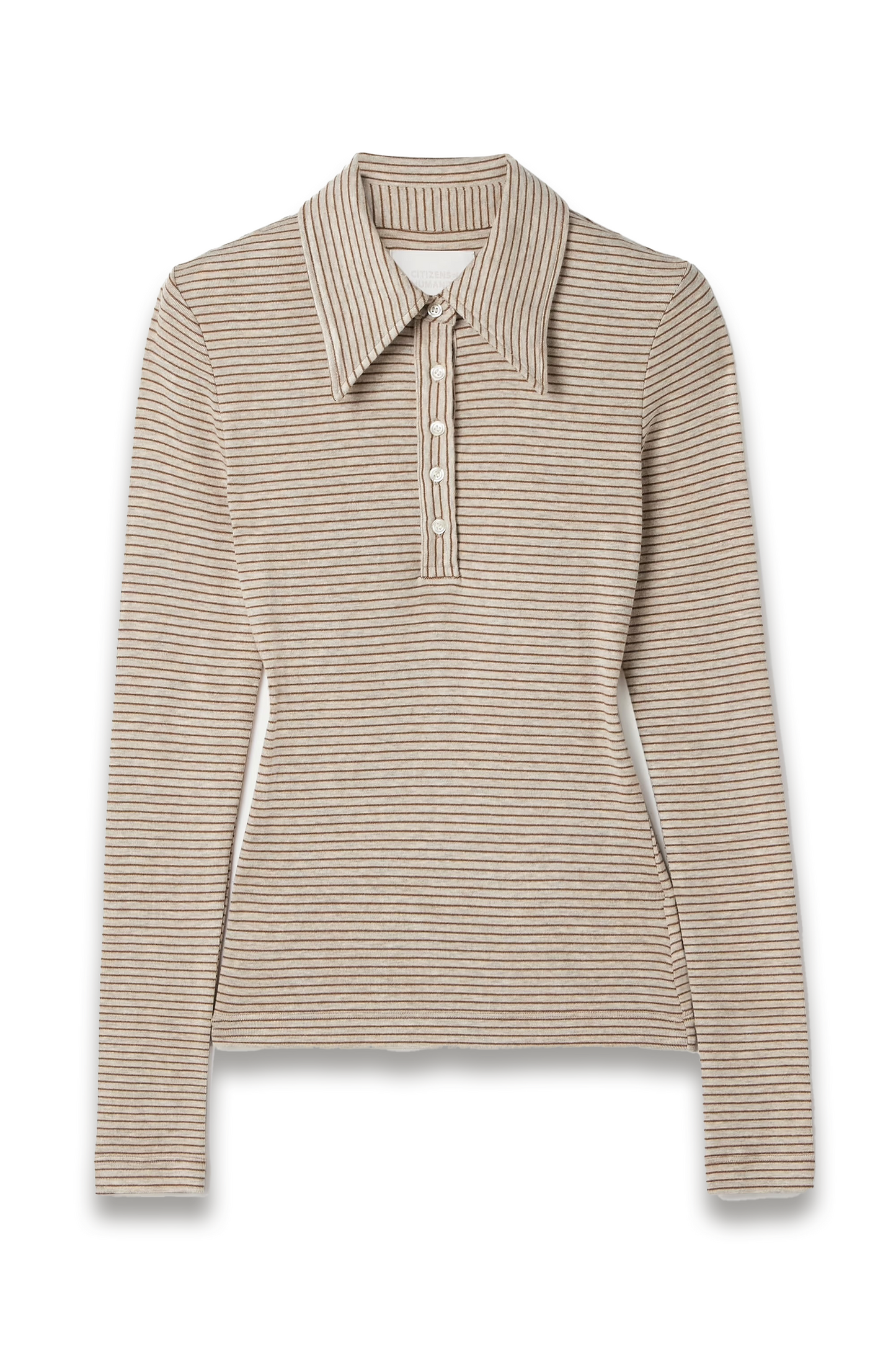 Shara Striped Jersey Polo Shirt
