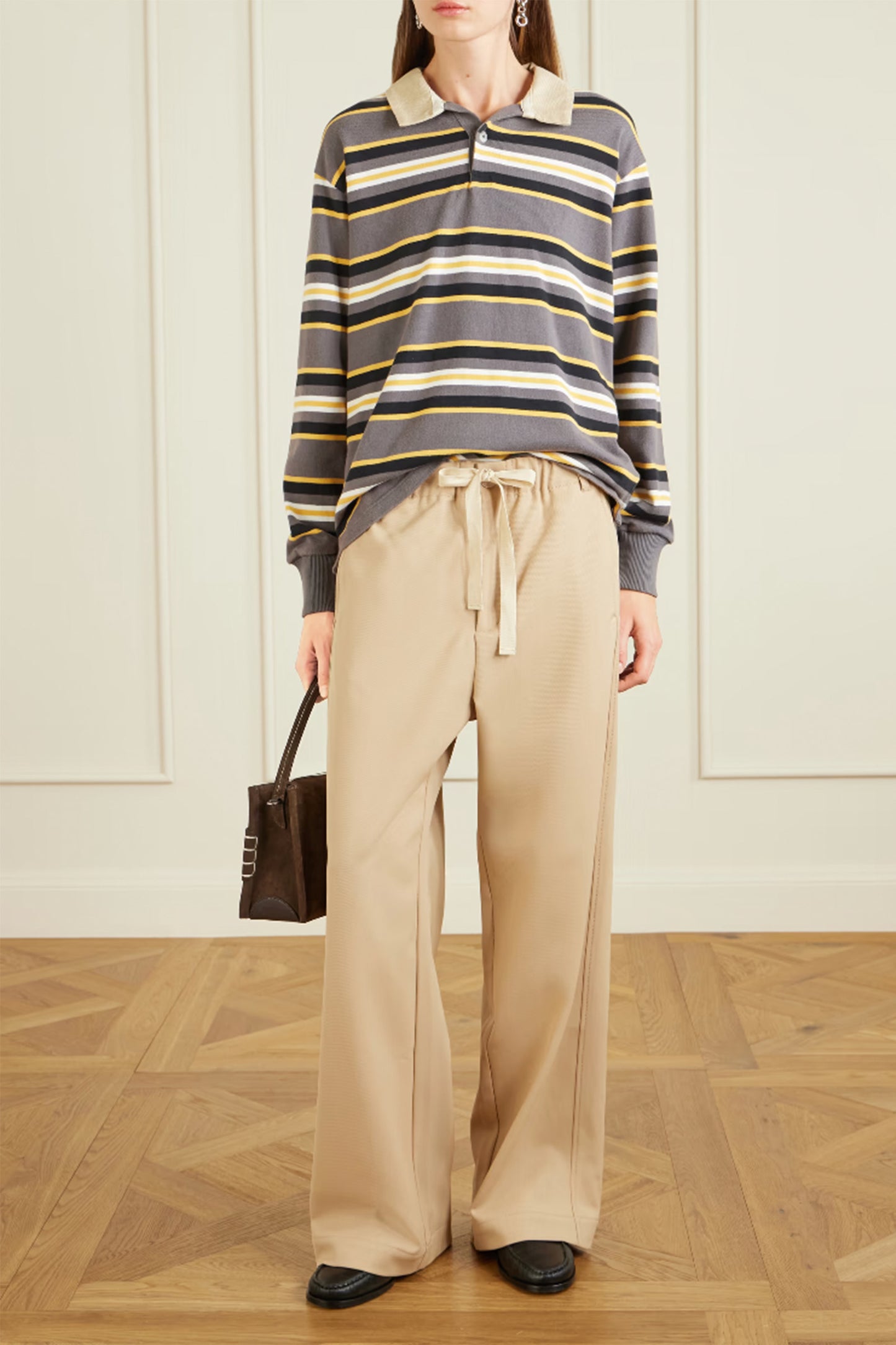 Striped Cotton-jersey Polo Shirt