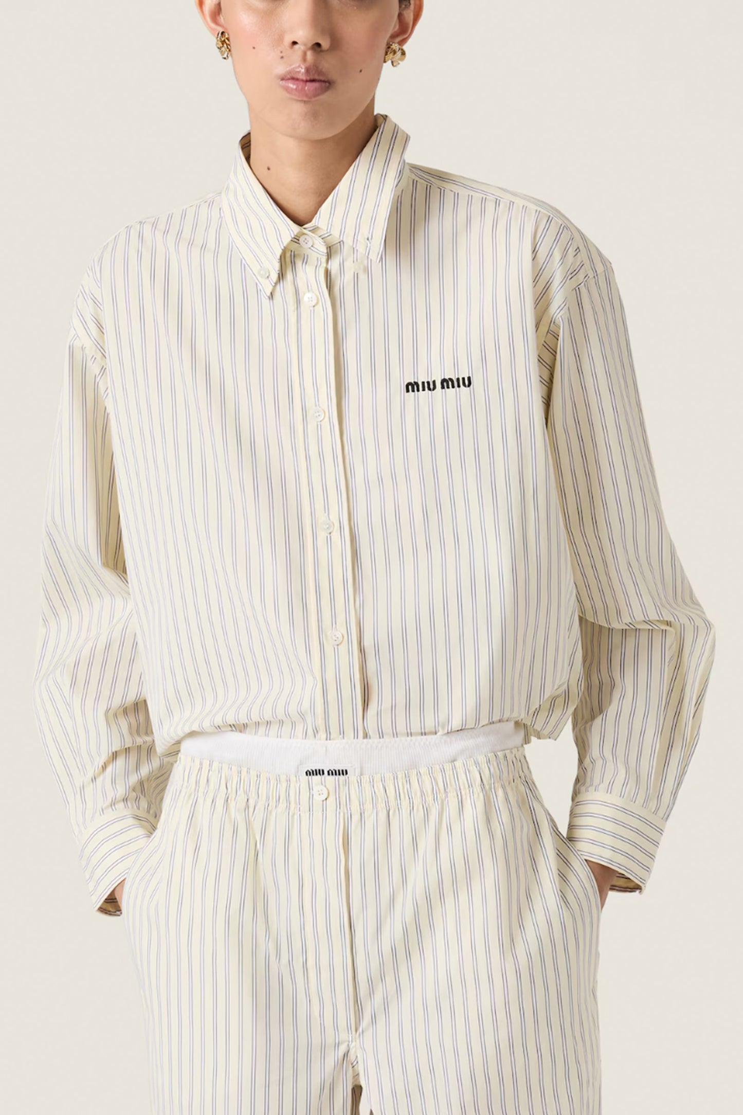 Striped Poplin Shirt