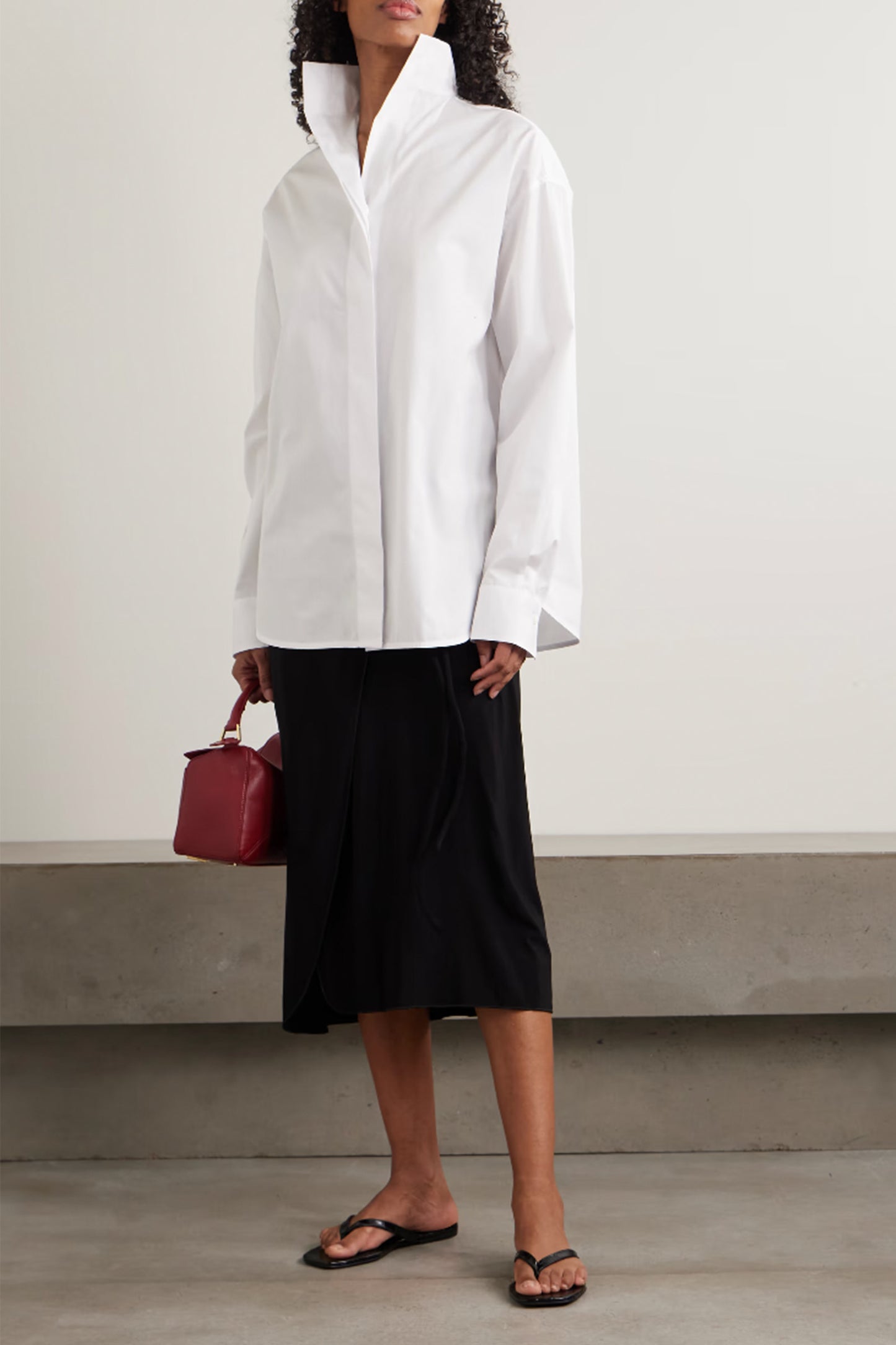 Sharp Oversized Cotton-poplin Shirt