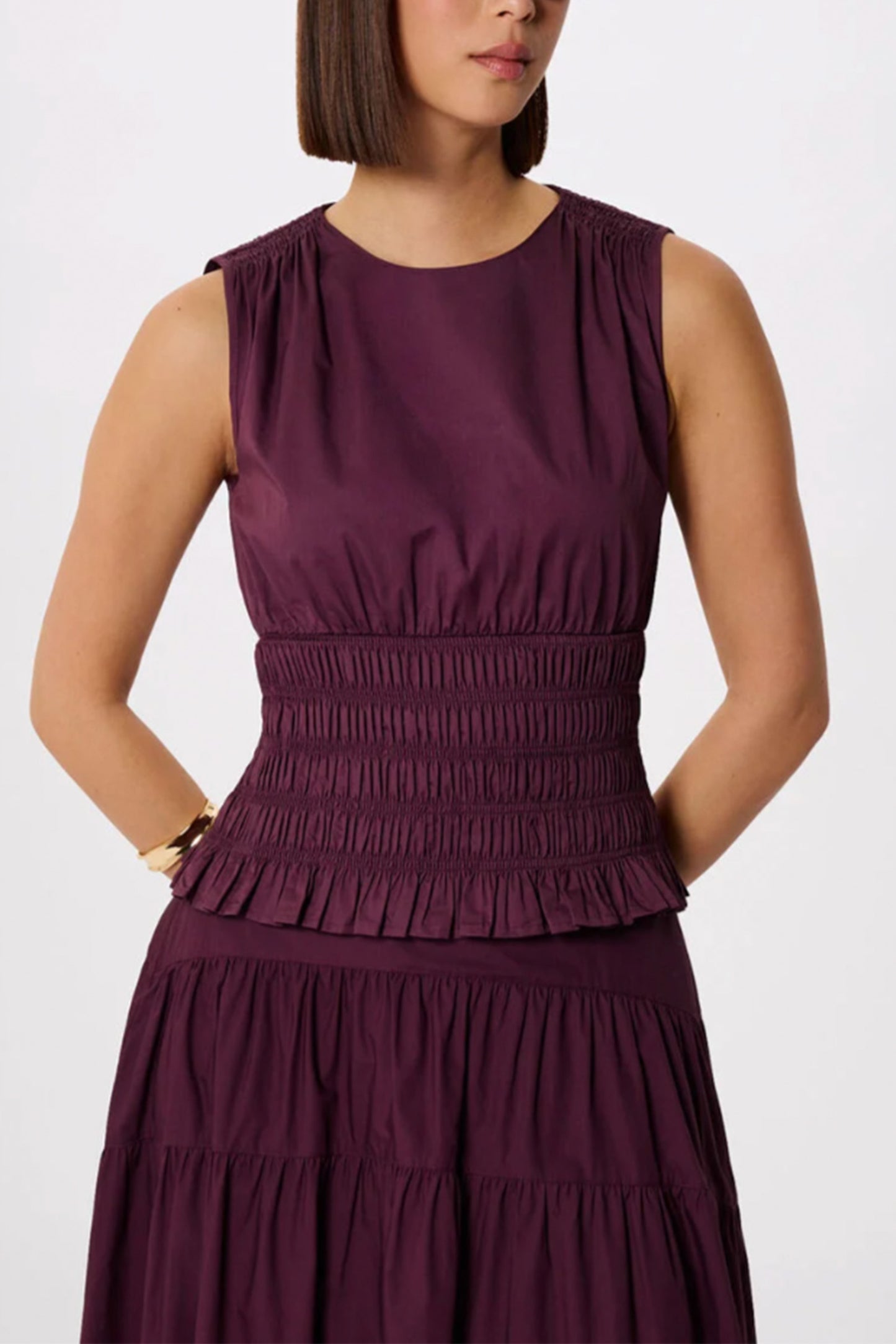 Cotton Shirred Tank