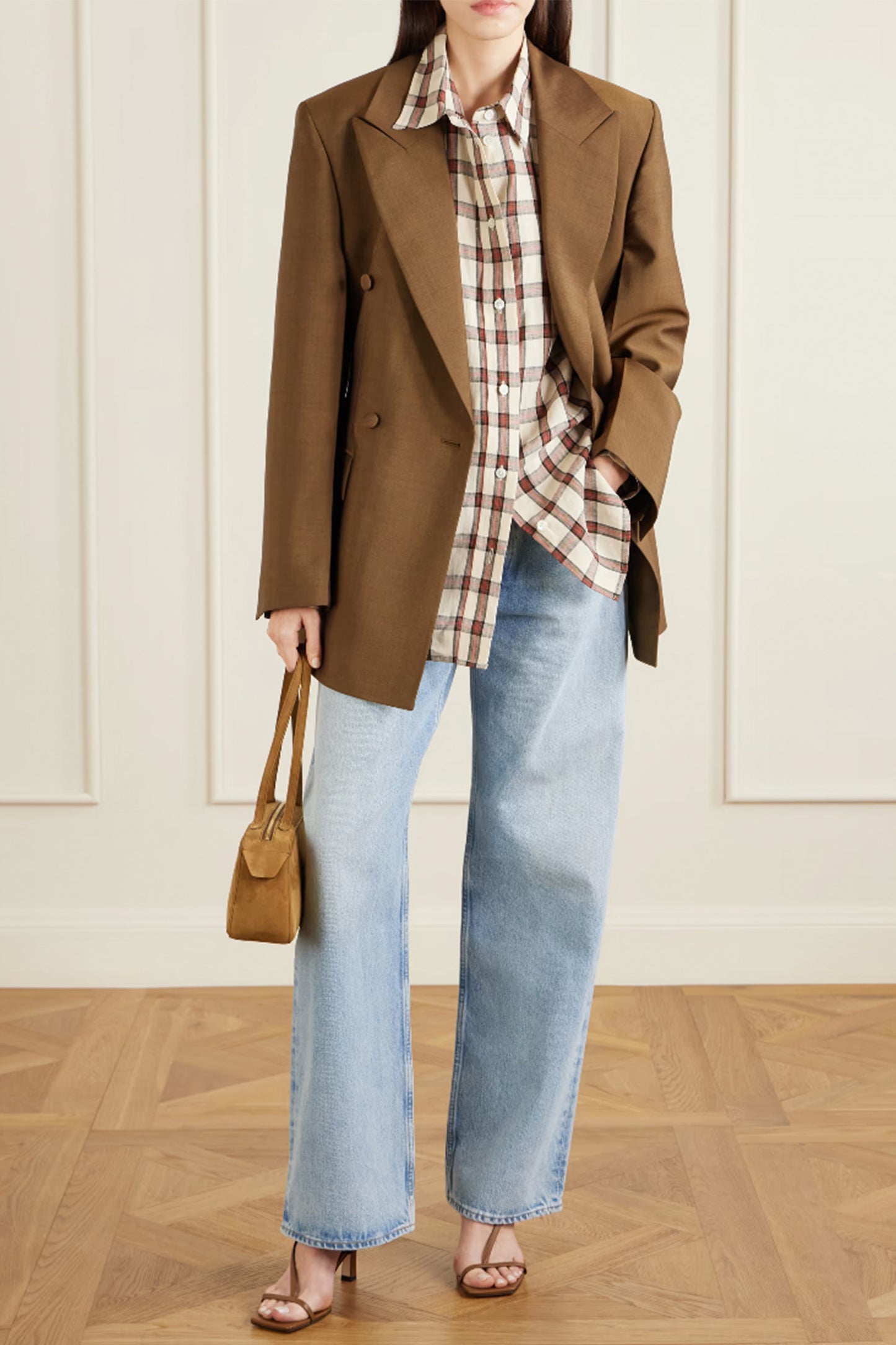 Oversized Checked Linen shirt