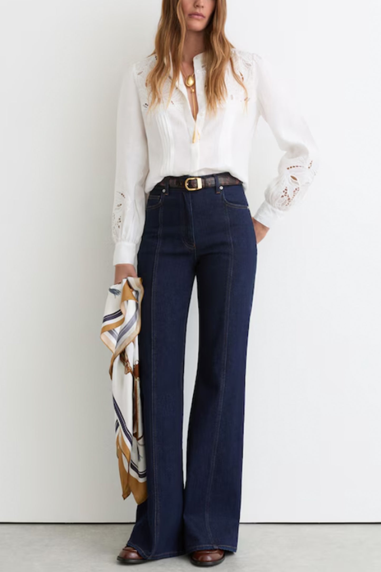 Linen Embroidered Blouse