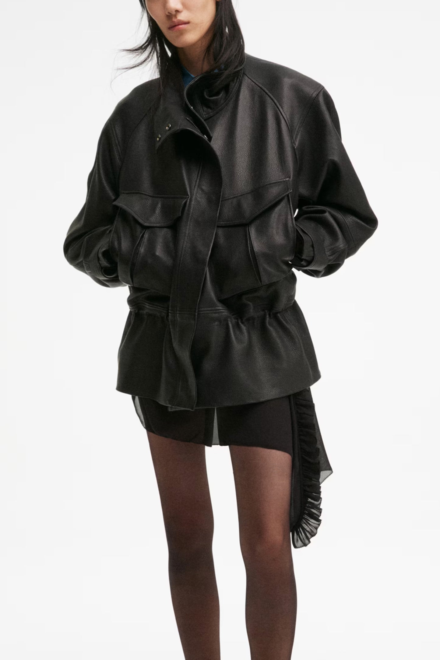 Peplum Leather Jacket