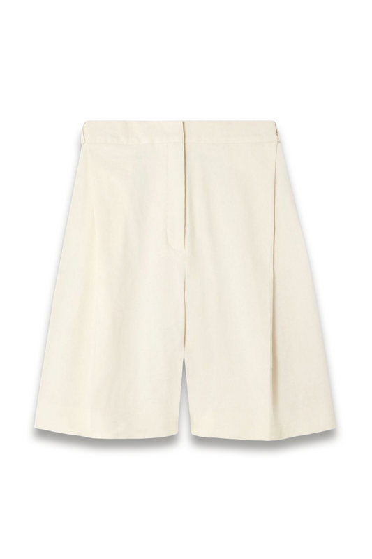 Bella Pleated Linen-blend Shorts