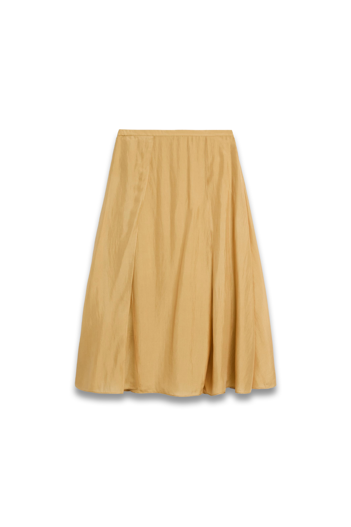 Total Look 100% Silk Flowing Midi Skirt