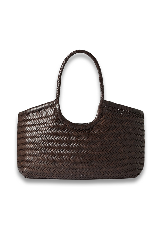 Nantucket Large Woven Leather Tote