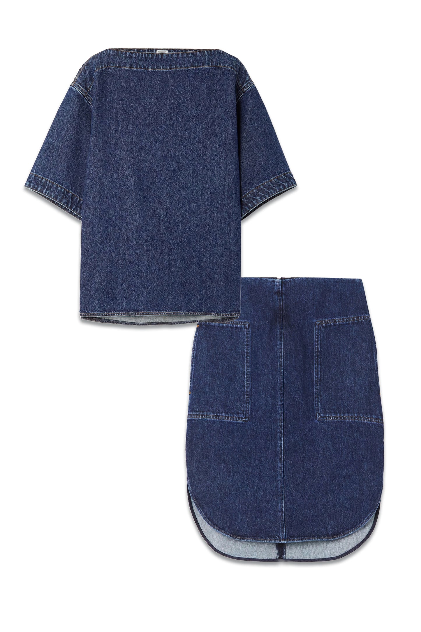 Organic Cotton Denim Top & Skirt