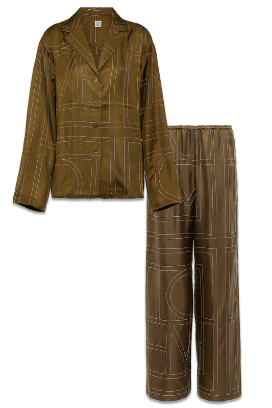 Monogram Mid-Rise Silk Twill Co-ord