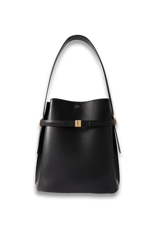 Belted Leather Tote