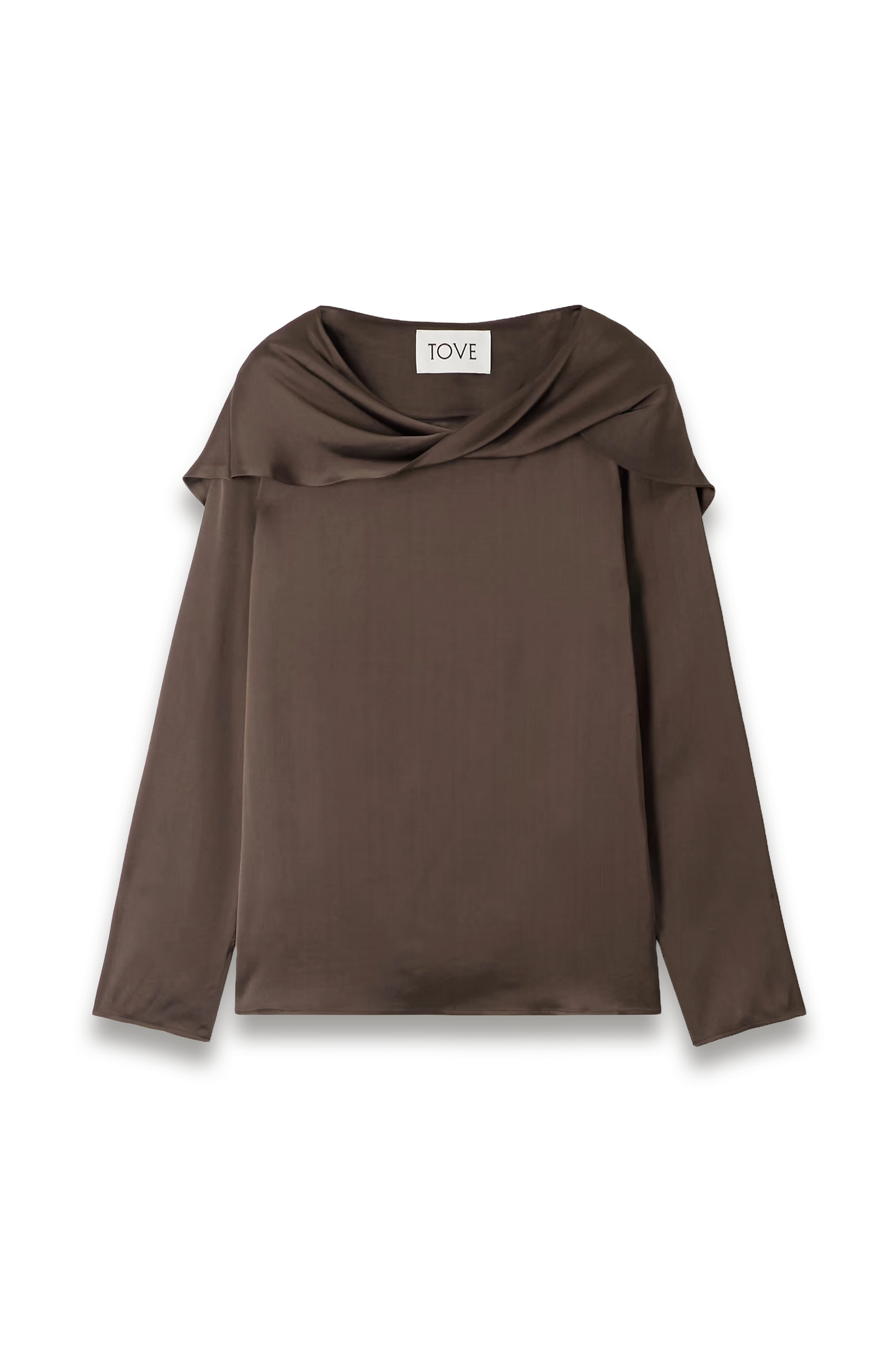 Caris Draped Satin Top