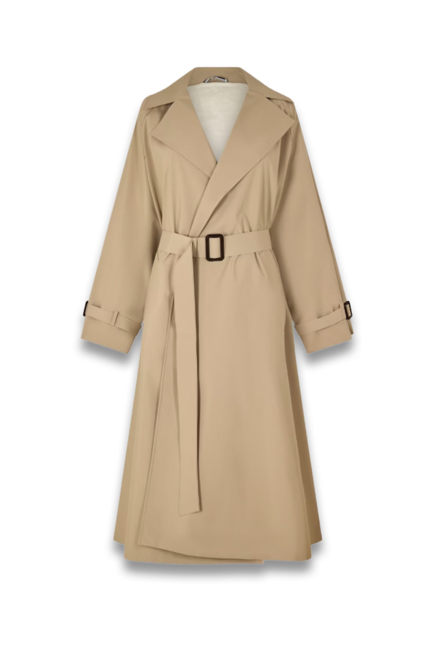 Fatto Water-Repellent Double-Breasted Long Sleeve Trench Coat