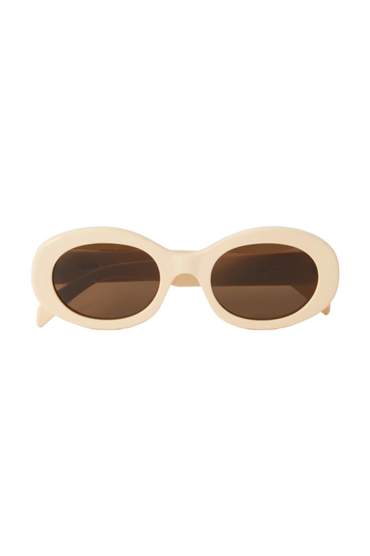 Triomphe Oval-Frame Acetate Sunglasses