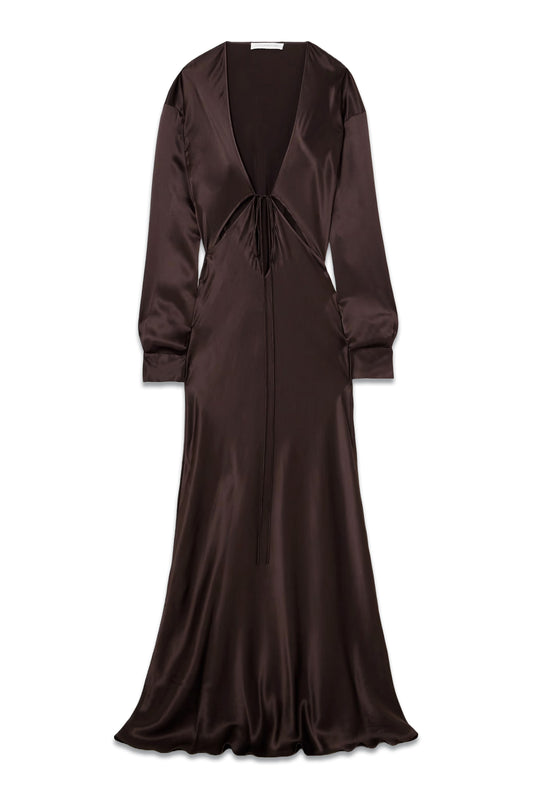 Triquetra Cutout Silk-satin Maxi Dress