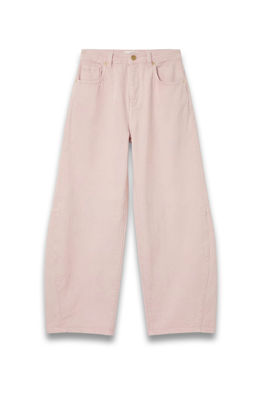 Cropped Bree Horseshoe Barrel-leg Jeans