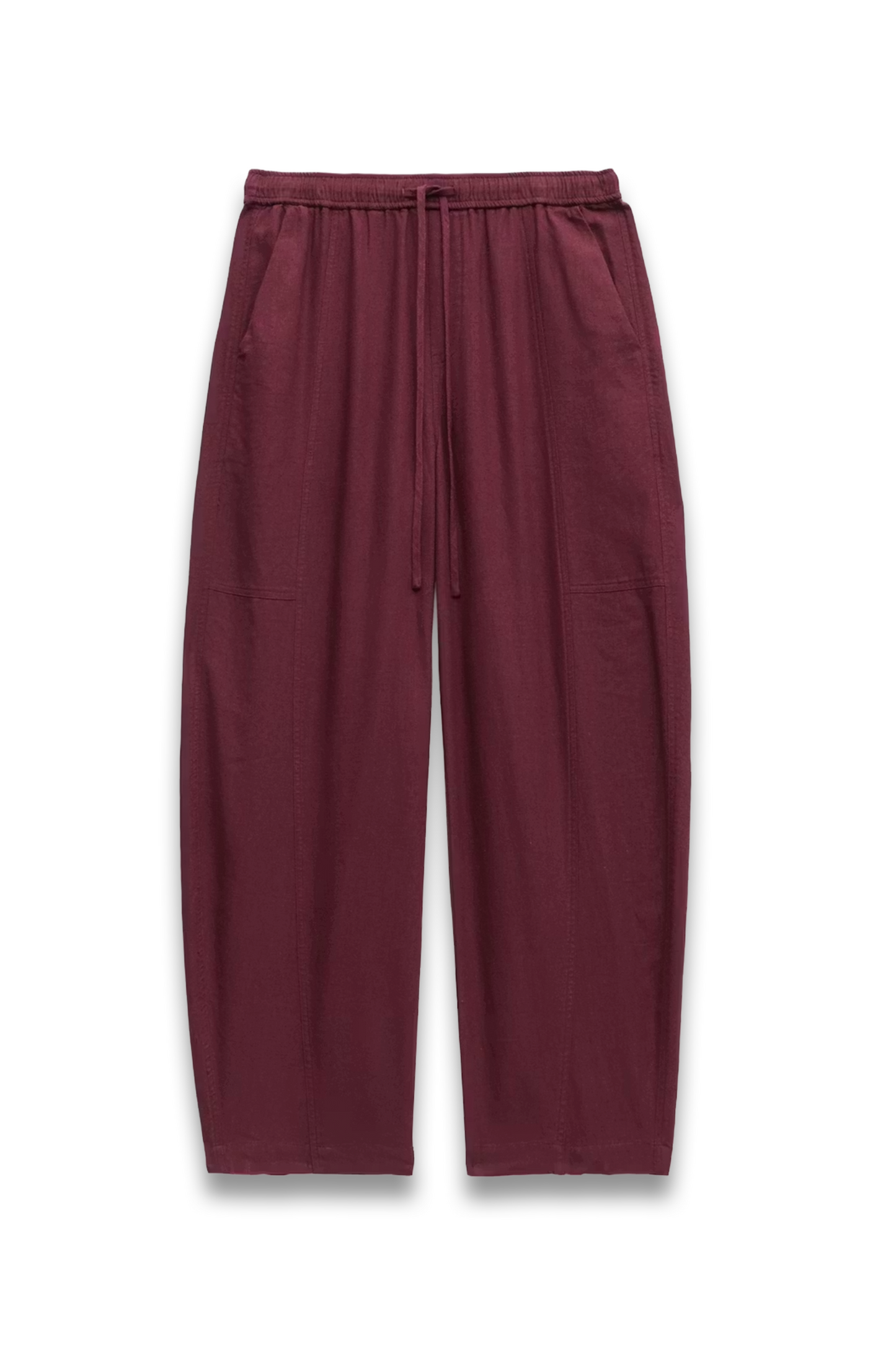 Tovi Linen Blend Barrel Leg Trousers