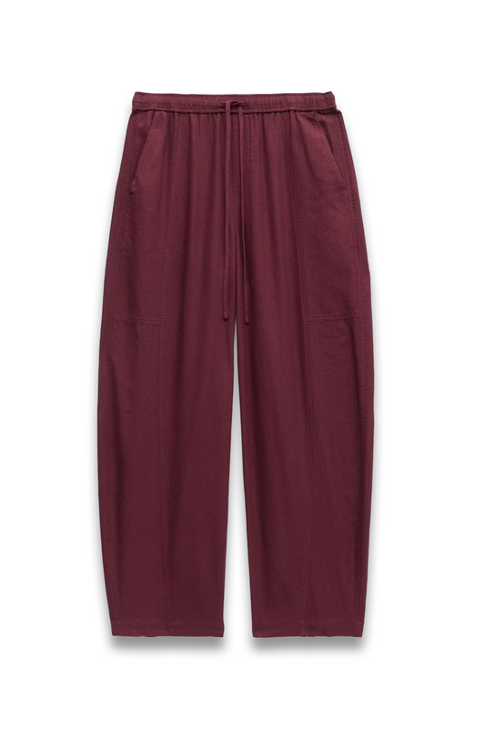 Tovi Linen Blend Barrel Leg Trousers