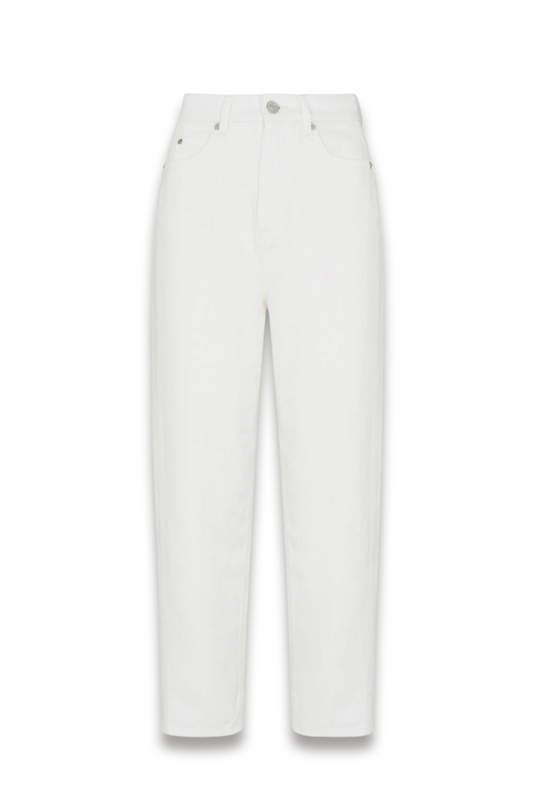White Authentic Barrel-leg Jean