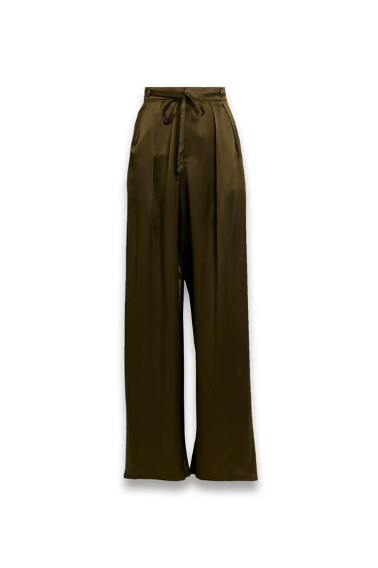 Silk-satin Wide-leg Pants