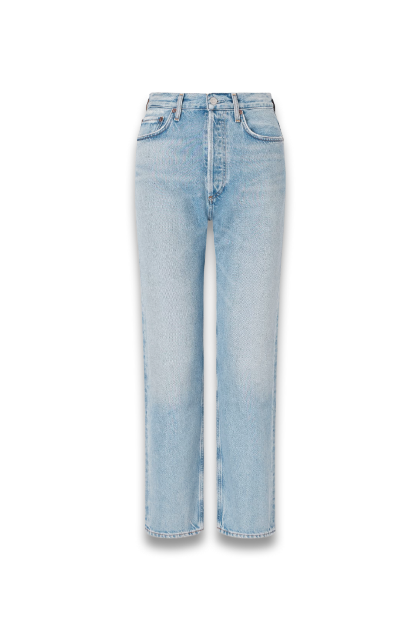 '90s Pinch Waist Cropped High-Rise Straight-Leg Jeans