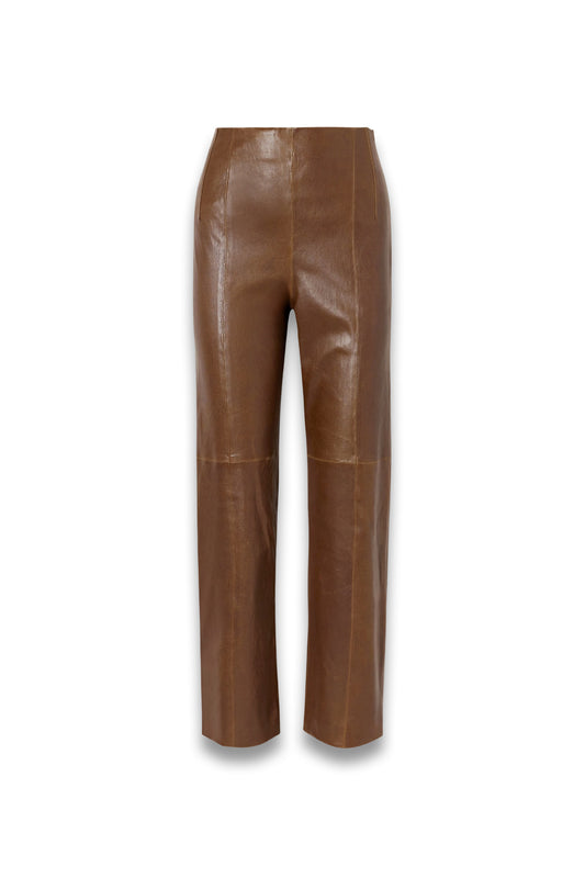 Logan Paneled Leather Slim-leg Pants